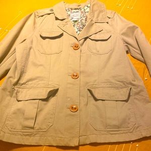 Ladies tan jacket worn once good condition ck
